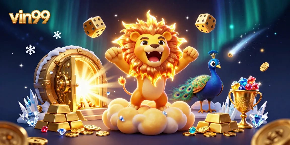 Experience thrilling wins at vin99 with a vibrant digital casino scene illustrating exciting game elements.