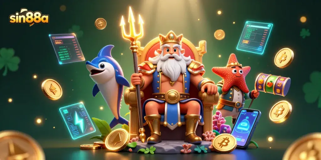 Experience thrilling gameplay with sin88a surrounded by vibrant casino game elements.