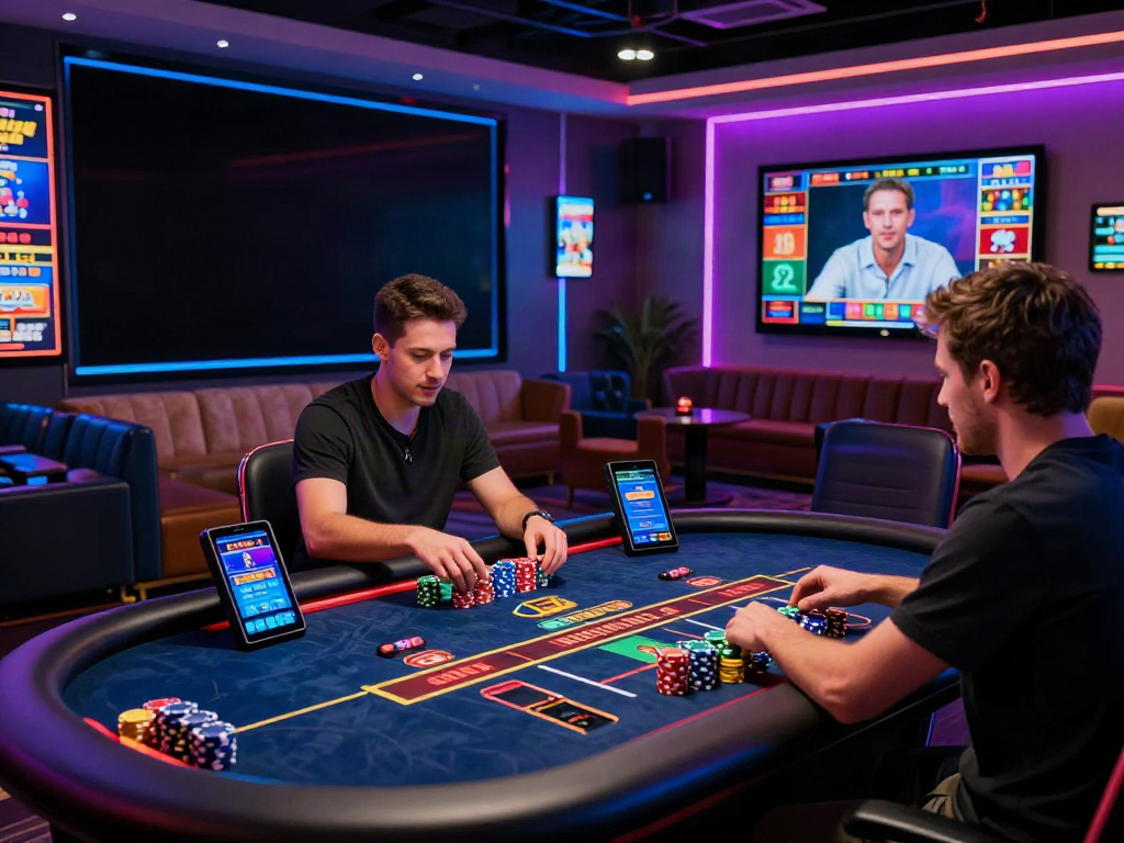 Online casino not on gamstop with a player at a vibrant gaming table.