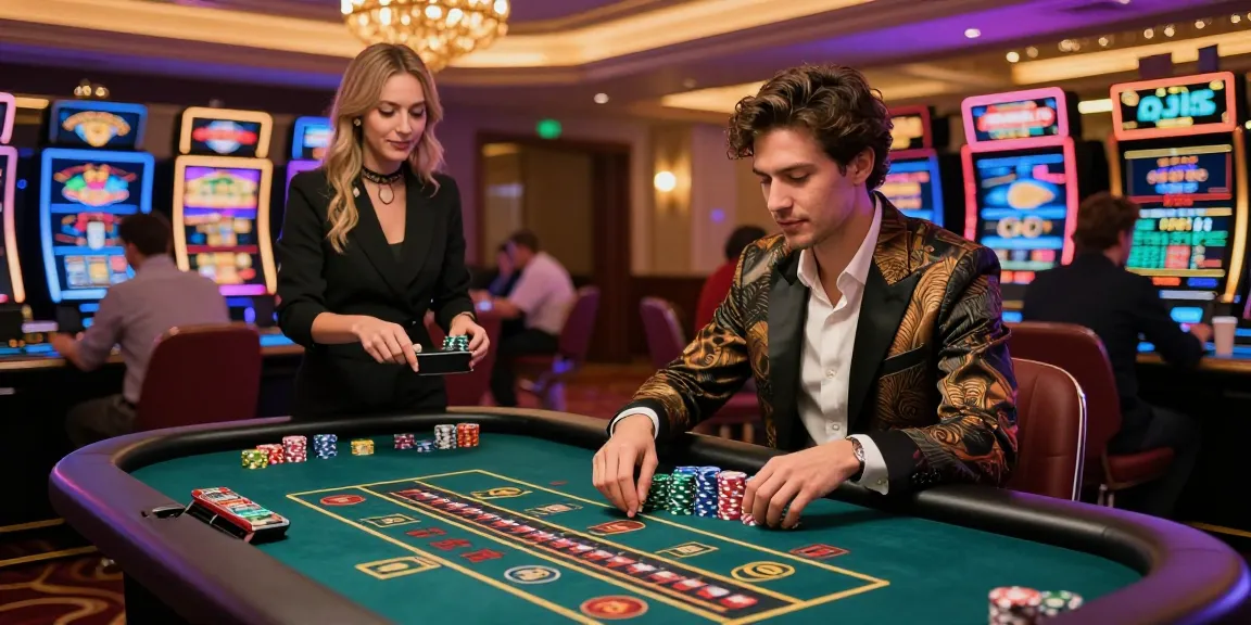 Exciting atmosphere of an online casino not on Gamstop with players enjoying roulette and engaging with dealers.