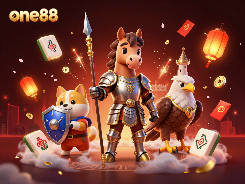 Engage in exciting gaming at one88 with dynamic characters and vibrant casino elements.