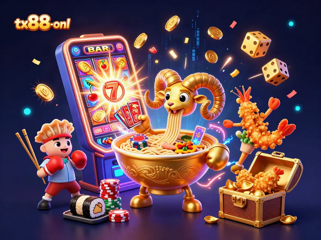 Engage with tx88-onl by winning big in an energetic casino illustration with dynamic characters.