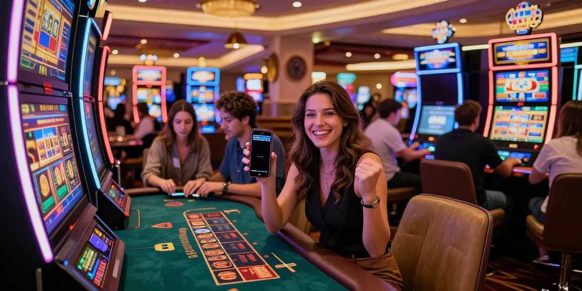 Player celebrating a win at an online casino not on gamstop, showcasing gaming atmosphere.