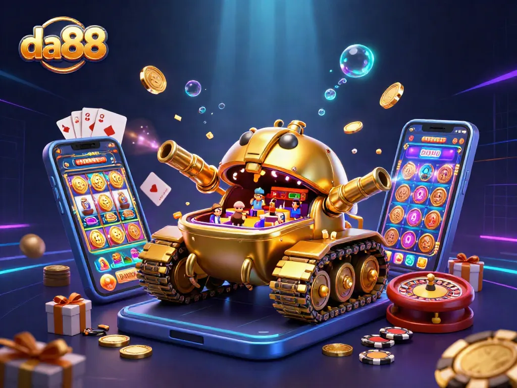 Experience thrilling da88 gaming action with a 3D cartoon beetle casino burst with excitement.