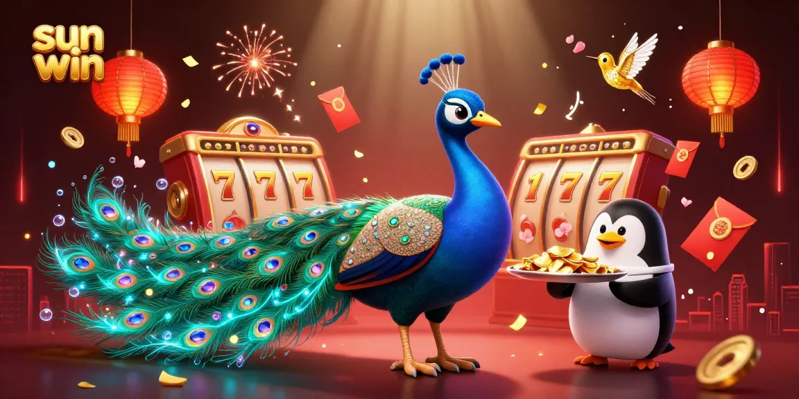 Engage in thrilling sun win gaming with vibrant 3D illustration showcasing slot reels and elegant characters.