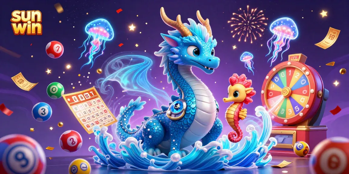 Experience the thrill of winning at sun win with vibrant lottery elements and dynamic underwater characters.