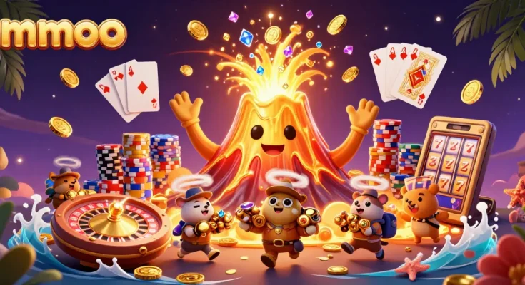 Win big with mmoo's vibrant casino scene showcasing playful treasures and excitement!