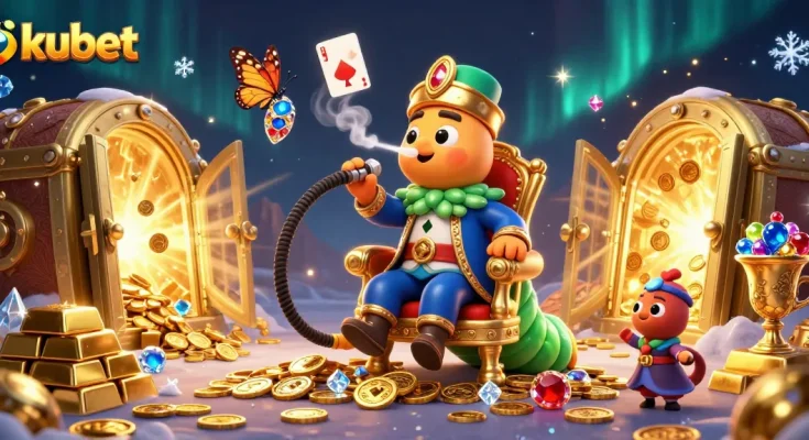 Experience kubet's vibrant gaming world with dynamic symbols of luck and riches in a rich casino atmosphere.