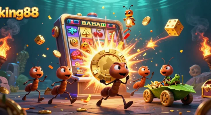 Join the king88 team of clever ants in a thrilling casino heist with exciting winning elements!